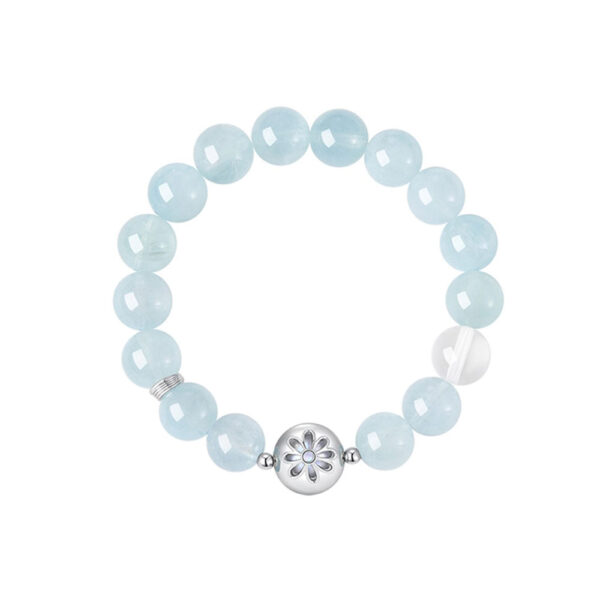 Ocean Whisper" Aquamarine Bracelet for Women - Elegant Stress-Relief Crystal Jewelry