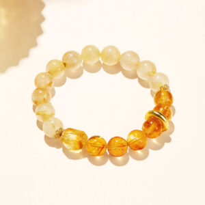 "Fuyao" Natural Yellow Crystal Bracelet for Women
