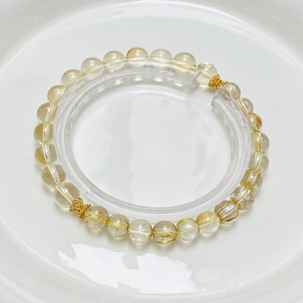 Golden Hair Crystal Beaded Bracelet