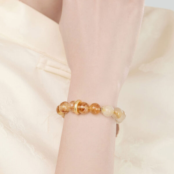 "Fuyao" Natural Yellow Crystal Bracelet for Women