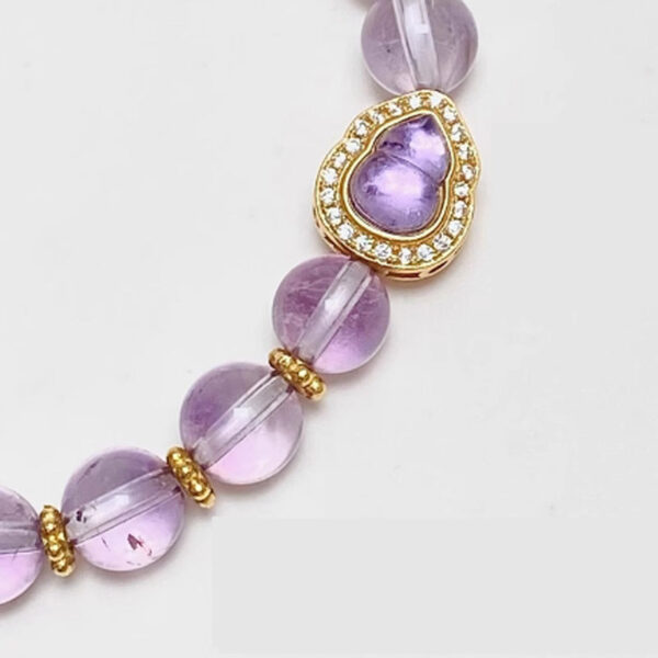 Natural Amethyst Gourd Bracelet