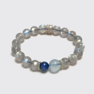 "Beyond Blue" Natural Moonstone Beaded Bracelet