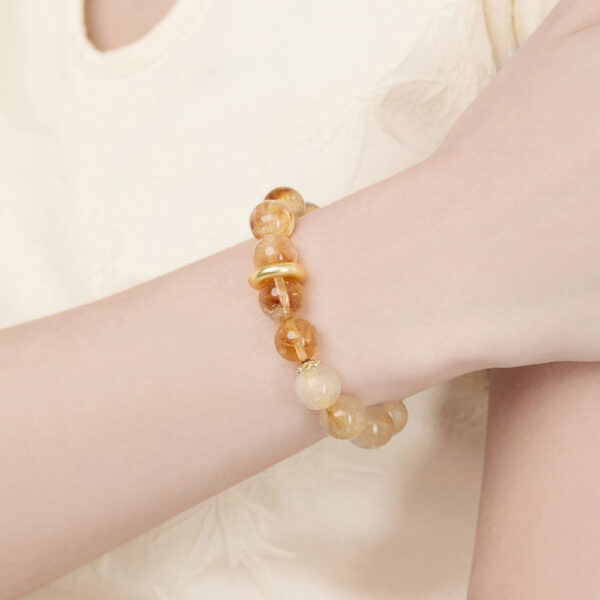 "Fuyao" Natural Yellow Crystal Bracelet for Women