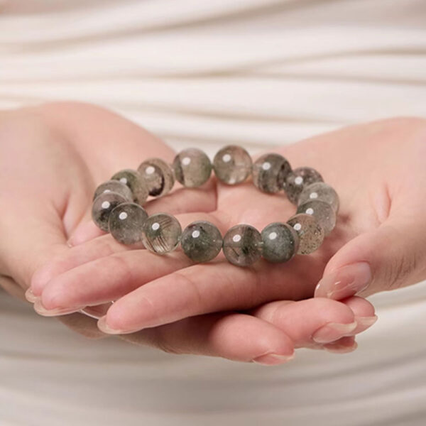 "Natural Green Phantom Quartz Bracelet