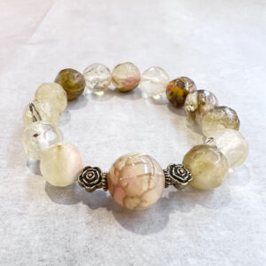 Wealth and Protection Agate Quartz Bracelet with Tiger’s Eye Power